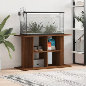    barna tölgyszínű szerelt fa akváriumi állvány 100x40x60 cm