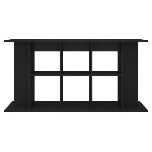  fekete szerelt fa akváriumi állvány 120x40x60 cm