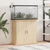  sonoma tölgy színű szerelt fa akváriumi állvány 81x36x73 cm