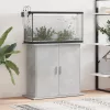  betonszürke akváriumállvány 81 x 36 x 73 cm rétegelt fából