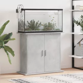    betonszürke akváriumállvány 81 x 36 x 73 cm rétegelt fából