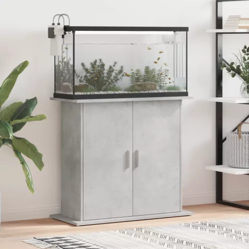  betonszürke akváriumállvány 81 x 36 x 73 cm rétegelt fából