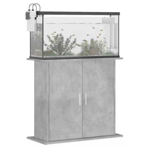  betonszürke akváriumállvány 81 x 36 x 73 cm rétegelt fából