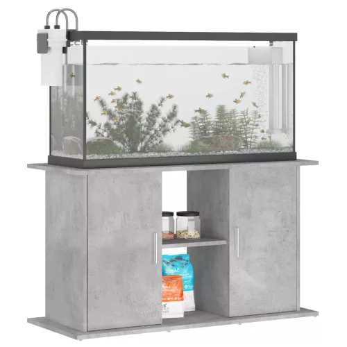  betonszürke szerelt fa akváriumi állvány 101x41x58 cm