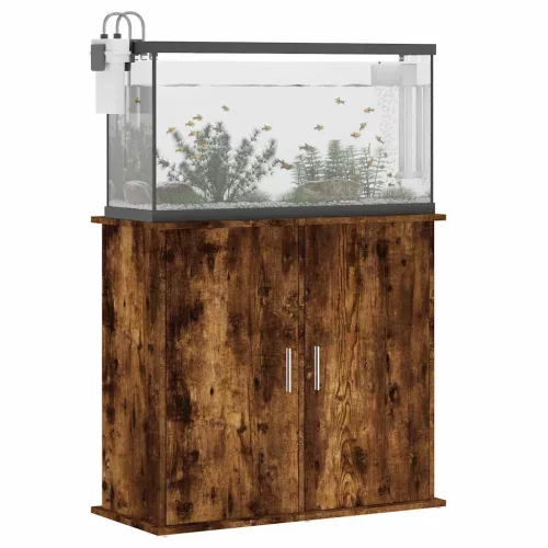  sonoma tölgyszínű szerelt fa akváriumtartó állvány 81x36x73 cm