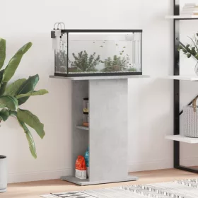    betonszürke szerelt fa akváriumi állvány 60,5x36x72,5 cm