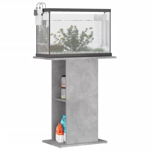  betonszürke szerelt fa akváriumi állvány 60,5x36x72,5 cm