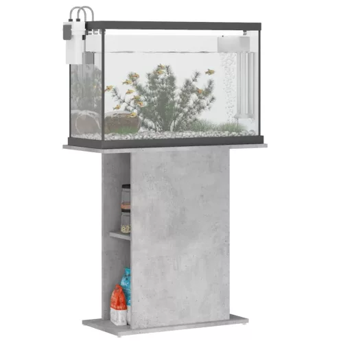  betonszürke szerelt fa akváriumi állvány 75x36x72,5 cm