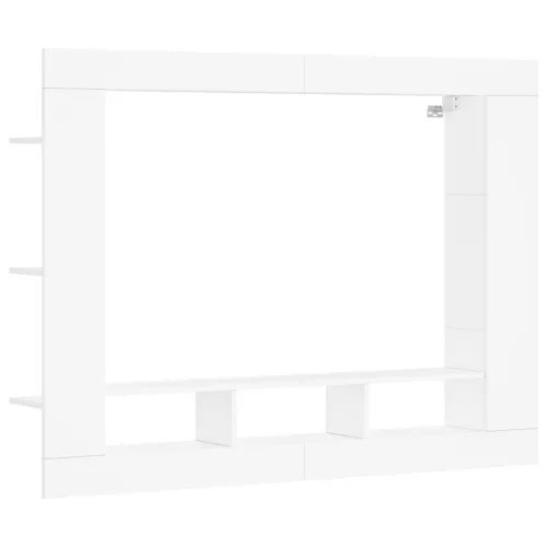  fehér szerelt fa TV-szekrény 152 x 22 x 113 cm