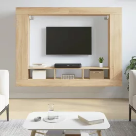  sonoma tölgyszínű szerelt fa TV-szekrény 152x22x113 cm