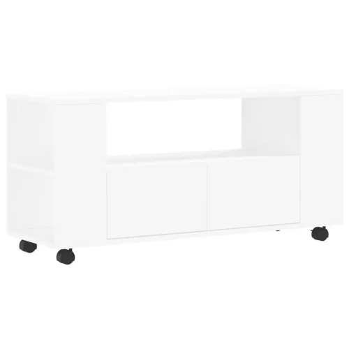  fehér szerelt fa TV-szekrény 102x34,5x43 cm