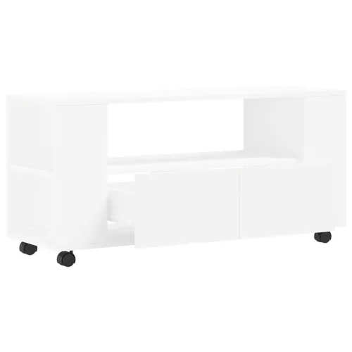  fehér szerelt fa TV-szekrény 102x34,5x43 cm