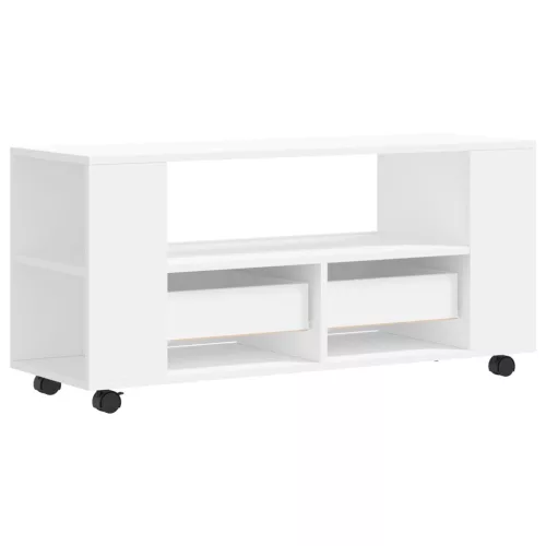  fehér szerelt fa TV-szekrény 102x34,5x43 cm