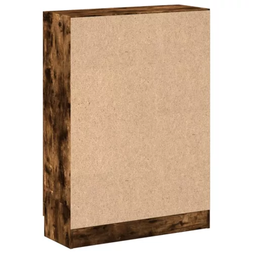  füstös tölgy színű szerelt fa könyvszekrény 82,5x30,5x115 cm