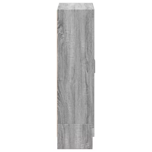  szürke sonoma színű szerelt fa könyvszekrény 82,5x30,5x115 cm