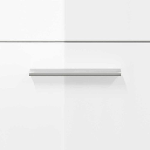  magasfényű fehér szerelt fa fürdőszobaszekrény tükörrel