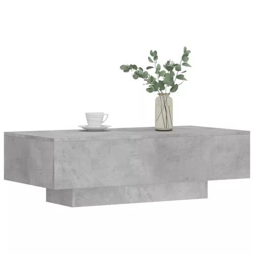  betonszürke szerelt fa dohányzóasztal 100x49,5x31 cm