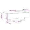  betonszürke szerelt fa dohányzóasztal 100x49,5x31 cm