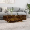  füstös tölgy színű szerelt fa dohányzóasztal 100x49,5x31 cm
