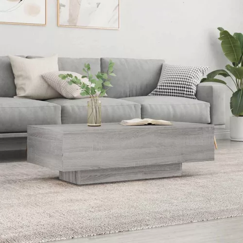  szürke sonoma szerelt fa dohányzóasztal 100x49,5x31 cm