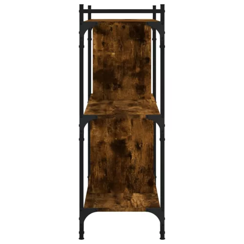  3 szintes füstös tölgy színű fa könyvespolc 76 x 32 x 88 cm