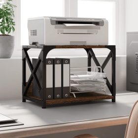    2 szintes barna tölgyszínű nyomtatóállvány 44 x 26 x 31,5 cm