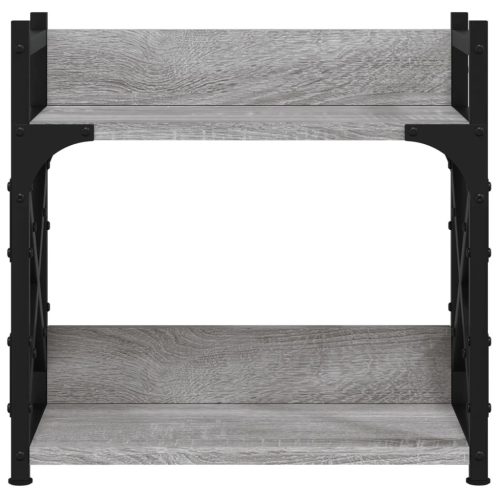  2 szintes szürke sonoma színű nyomtatóállvány 40x20x40 cm