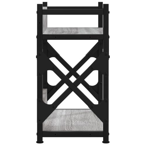  2 szintes szürke sonoma színű nyomtatóállvány 40x20x40 cm