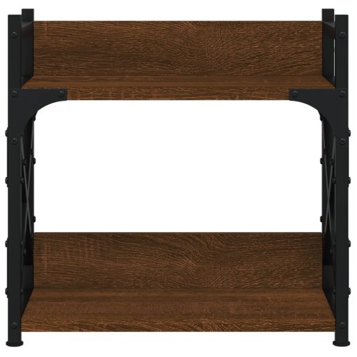  2 szintes barna tölgyszínű nyomtatóállvány 40x20x40 cm