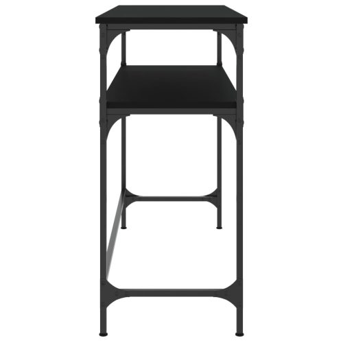  fekete szerelt fa tálalóasztal 100x35,5x75 cm