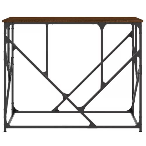  barna tölgyszínű szerelt fa tálalóasztal 100x40x80 cm