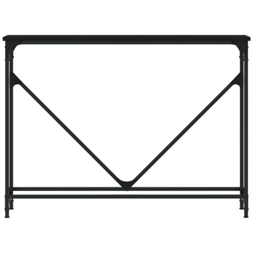  fekete szerelt fa tálalóasztal 102 x 22,5 x 75 cm