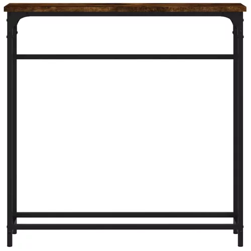  füstös tölgy színű szerelt fa tálalóasztal 75x19,5x75 cm