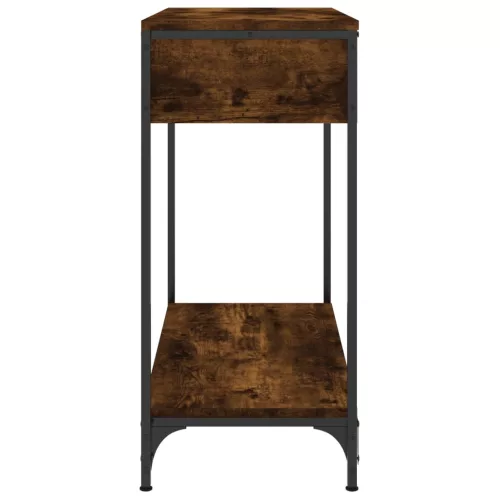  füstös tölgy színű szerelt fa tálalóasztal 75 x 34,5 x 75 cm