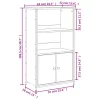  fekete szerelt fa magasszekrény 62 x 32 x 103,5 cm