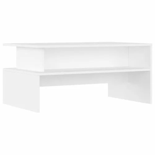 fehér szerelt fa dohányzóasztal 90 x 55 x 42,5 cm