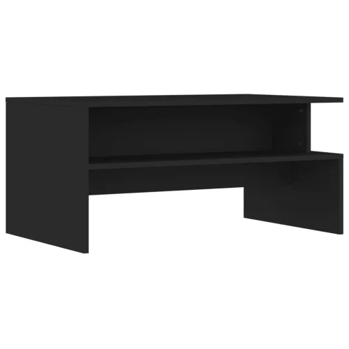  fekete szerelt fa dohányzóasztal 90 x 55 x 42,5 cm