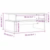  fekete szerelt fa dohányzóasztal 90 x 55 x 42,5 cm