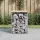  tömör fenyőfa gabion kerti pad 33x31x42 cm