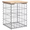  tömör fenyőfa gabion kerti pad 33x31x42 cm