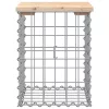  tömör fenyőfa gabion kerti pad 33x31x42 cm