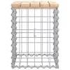  tömör fenyőfa gabion kerti pad 33x31x42 cm