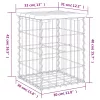  tömör fenyőfa gabion kerti pad 33x31x42 cm