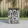  impregnált fenyőfa gabion kerti pad 33 x 31 x 42 cm