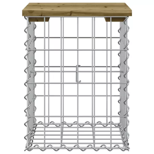  impregnált fenyőfa gabion kerti pad 33 x 31 x 42 cm