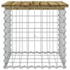 impregnált fenyőfa gabion kerti pad 43 x 44 x 42 cm