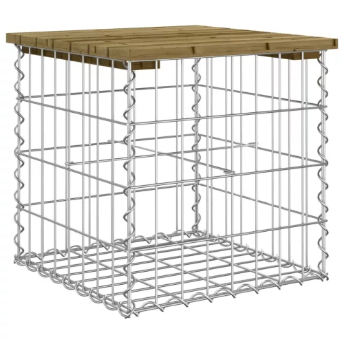  impregnált fenyőfa gabion kerti pad 43 x 44 x 42 cm