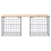  tömör fenyőfa gabion kerti pad 103x44x42 cm