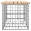  tömör fenyőfa gabion kerti pad 103x44x42 cm