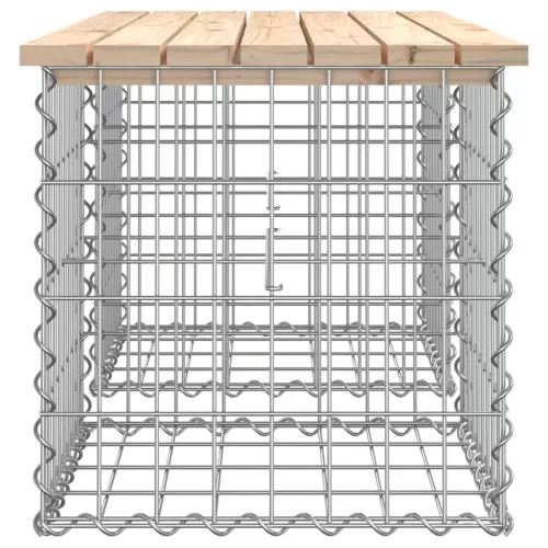  tömör fenyőfa gabion kerti pad 103x44x42 cm